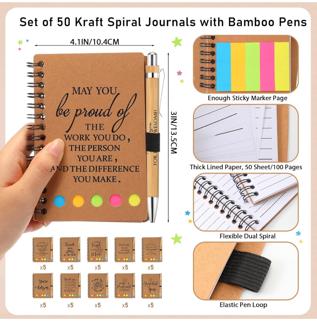 Inspirational notebook with pencil